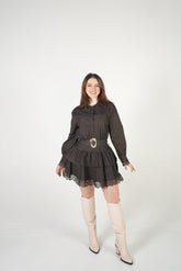 فستان جينز بني قصير