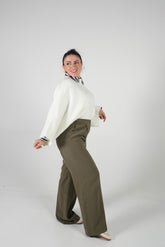 بنطلون قماش واسع