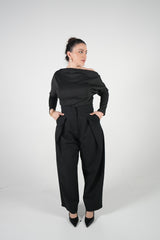 بنطلون اسود كسرات