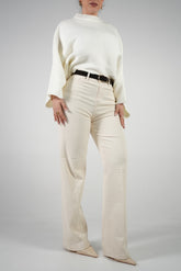 جينز بيج مع قشاط مخمل