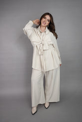 طقم قميص بنربط مع بنطلون