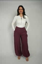 بنطلون خمري