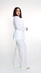 طقم أبيض linen