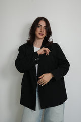 بليزر سادة ناعم طويل