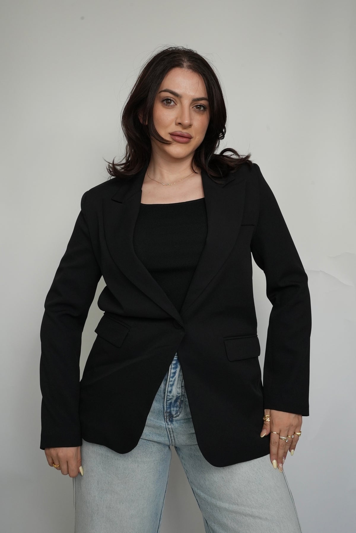 بليزر أسود سادة
