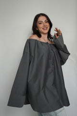 بلوزة  واسعة قبة مغيط