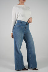 بنطلون جينز جيبتين