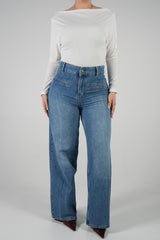 بنطلون جينز جيبتين